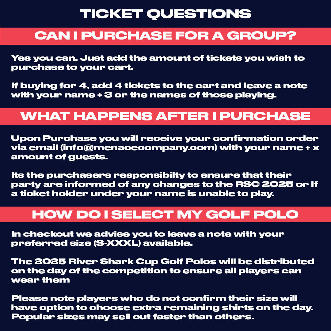 RSC GOLF TICKET 25