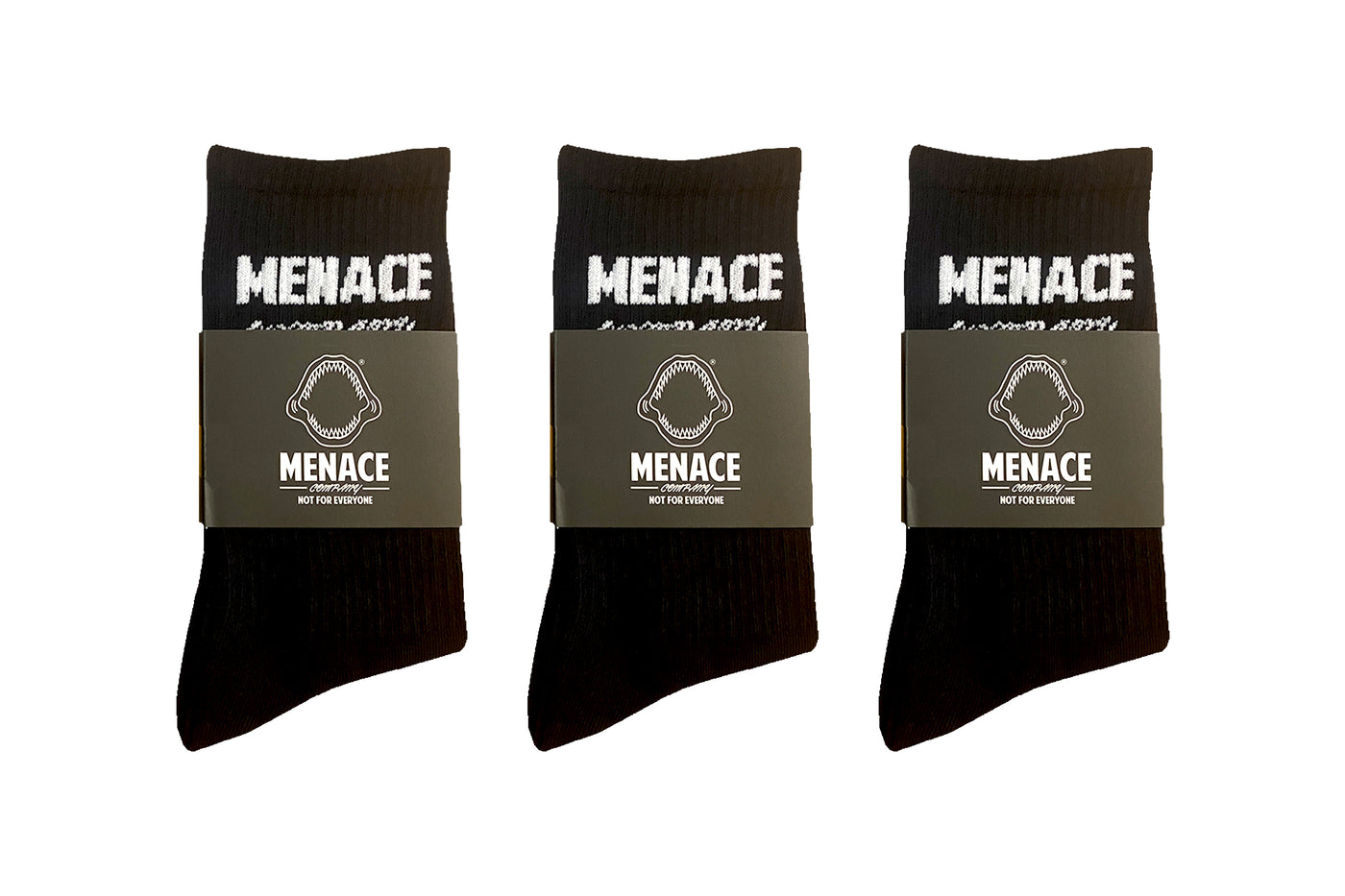 Menace Text Socks (blk)