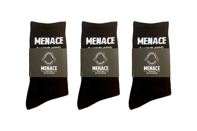 Menace Text Socks (blk)