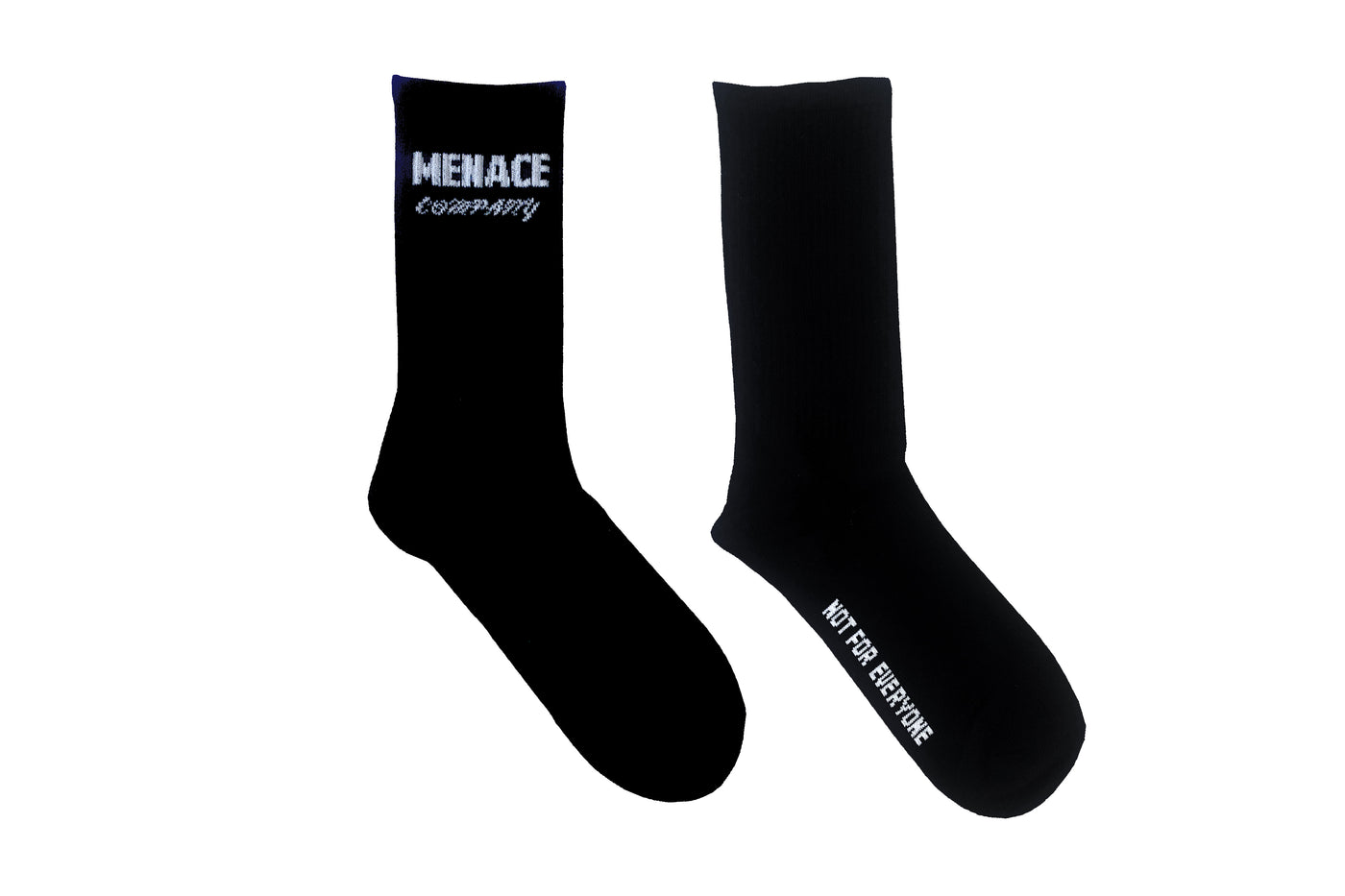 Menace Text Socks (blk)