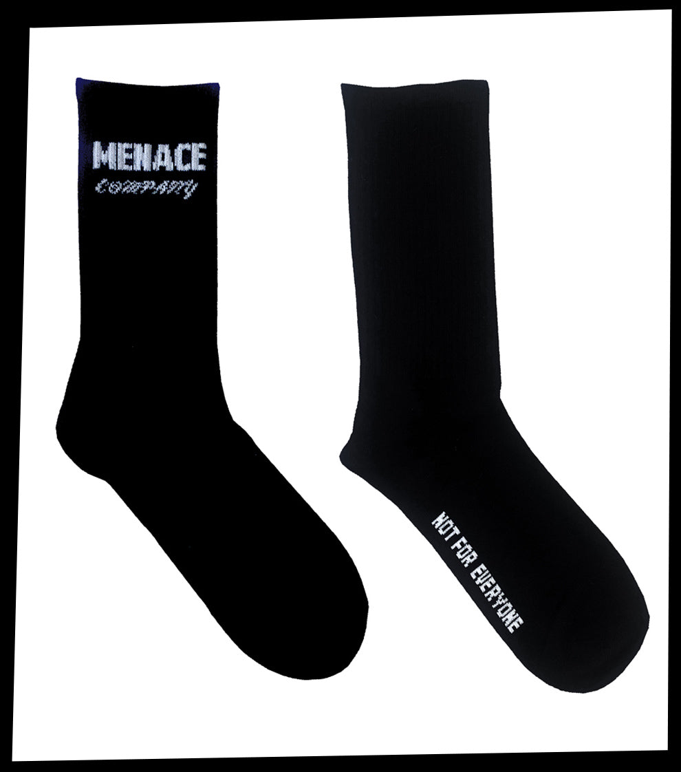 Menace Text Socks (blk)